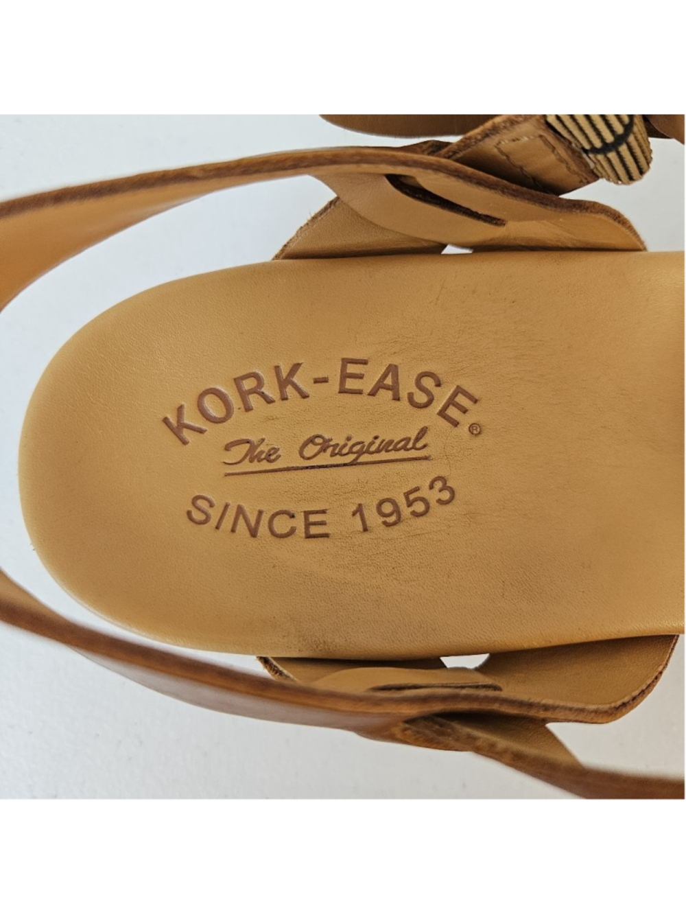 Kork-Ease Myrna 2.0 Rust Brown Leather Wedge Sandals Size 10 - Picture 4 of 12